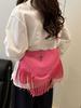 2025 Women's Rivet Soft Leather Tassel Crossbody Bag