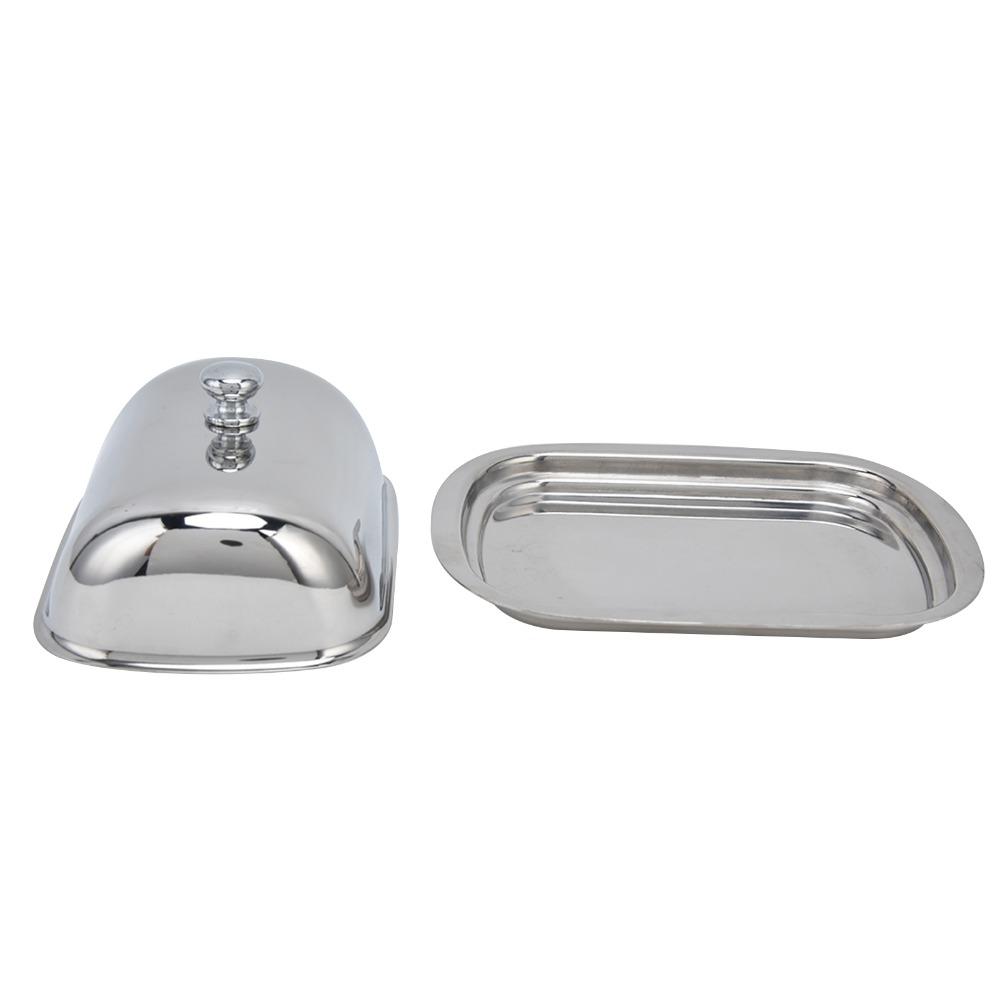304 Stainless Steel Cheese Box Container With Lid Butter Keeper Holder Restaurant Use