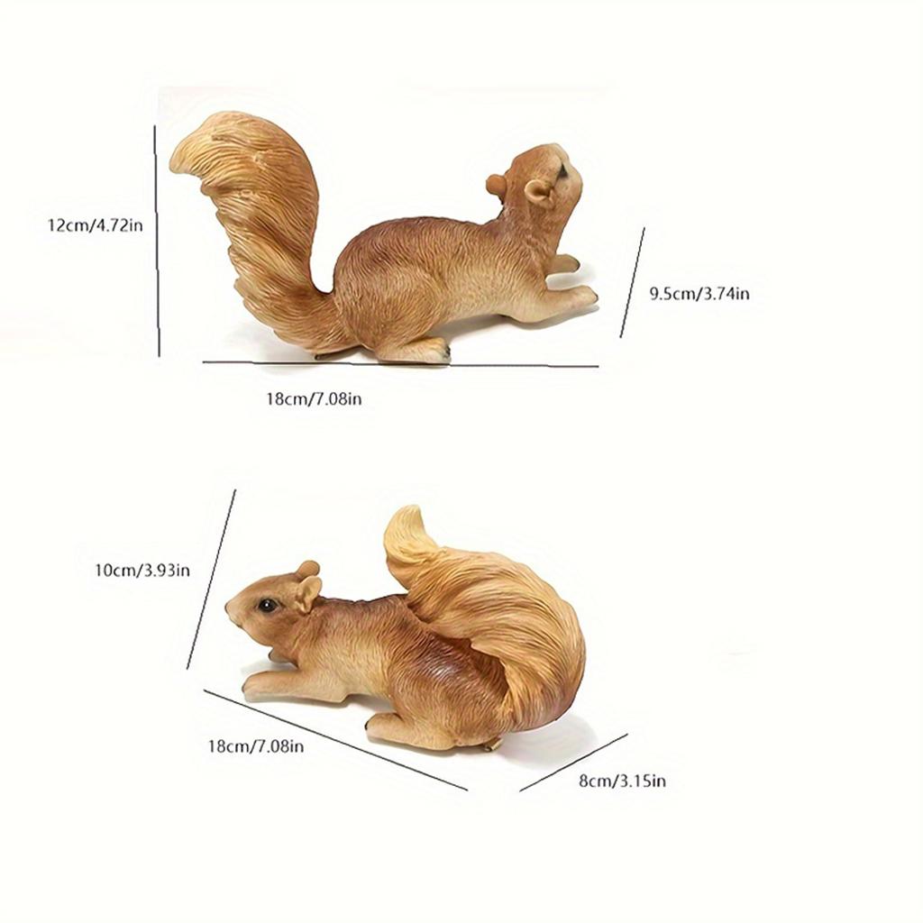 2 pieces of simulated squirrel tree hanging resin crafts, courtyard garden tree decoration, courtyard lawn decoration, home and