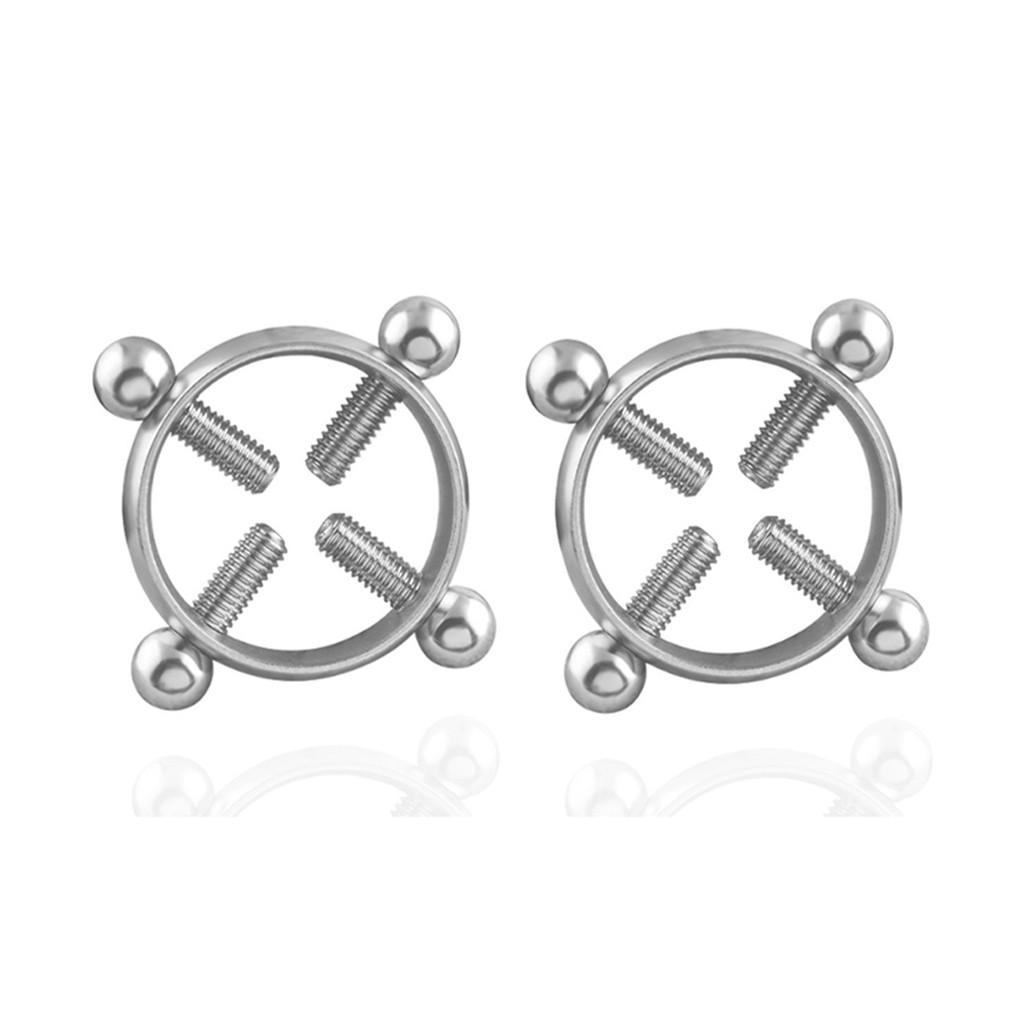 1 PC Tension Adjustable Round Nipple Ring Nickel-free Sex Foreplay Steel