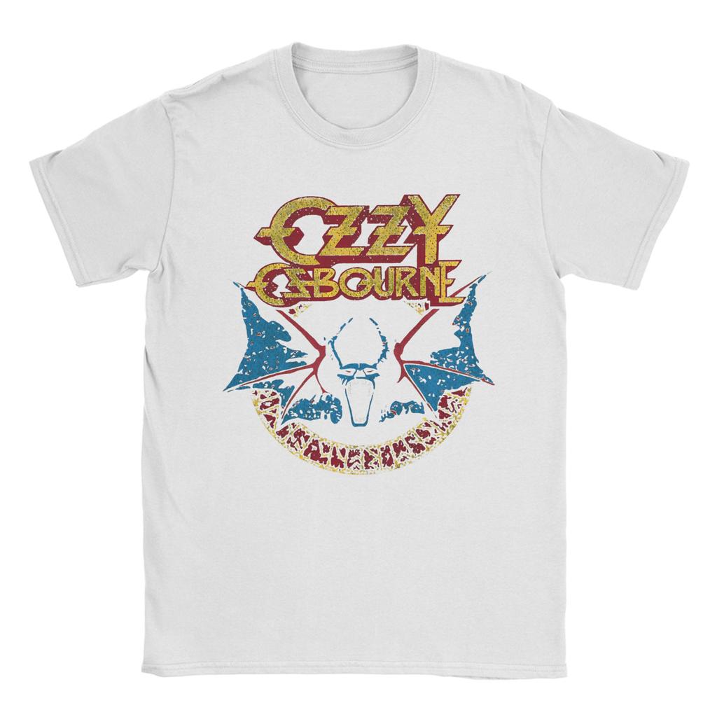 Black Sabbath Ozzy Is Bat T-Shirt for Men Novelty Cotton Tees Crew Neck Short Sleeve T Shirt 4XL 5XL Clothes