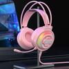 PSH-400 Wired Headphone Luminous Noise Reduction 3.5mm USB HiFi Stereo Gaming Headset with Microphone for Desktop