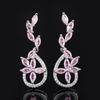 Zirconia Earrings French Micro Inlaid Long Banquet Flower Tassel S925 Silver Needle