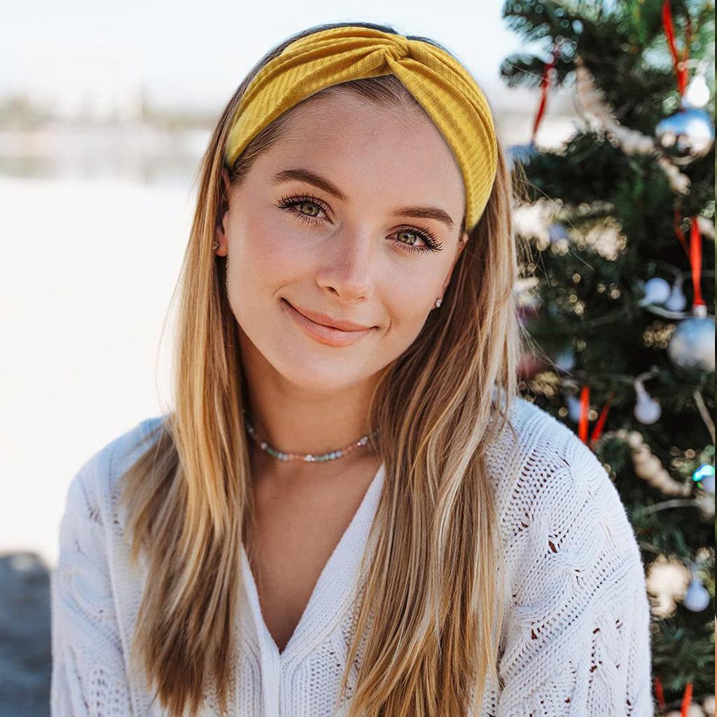 Bohemian Sports Wide Headband Threaded Cotton Cross Yoga Sports Stretch Headband