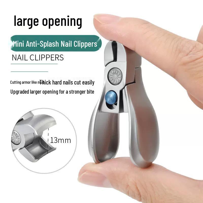 

Little Chubby Big Mouth Stainless Steel Anti-Splash Nail Clipper Set for Tough Toenails Single Nail Clipper