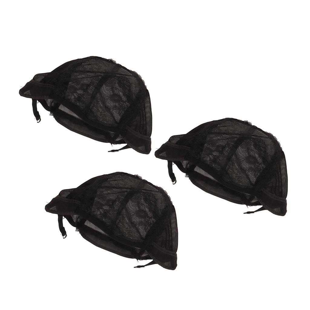 3Pcs Wig Caps for Making Wigs with Elastic Band Nylon Breathable for Women Cosplay
