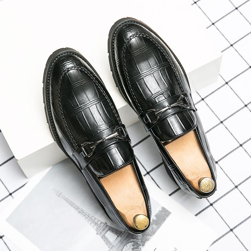 

Men s business leather shoes, one pedal, lazy shoes, hairstylist, small leather shoes, trendy shoes, versatile, breathable and casual 38 чёрный