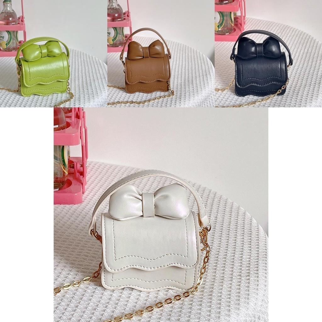 Adorable Mini Pu Shoulder Bag For Kids With Bow Design Perfect For Fashionable Girls