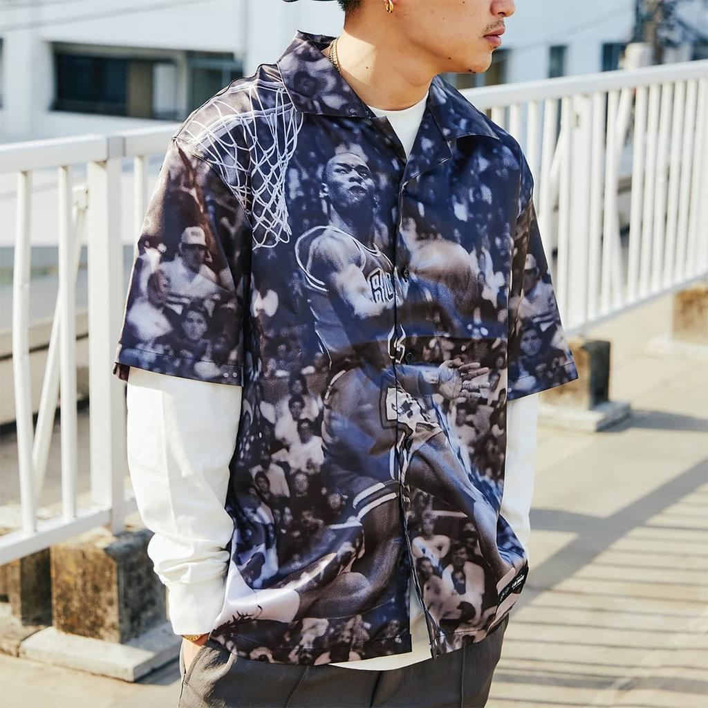 Jordan X A Ma Maniére Collaborative Full Print Character And Letter Short Sleeve Shirt Men Tops Multicolor DJ9761-010