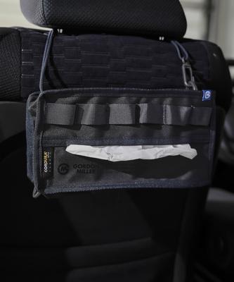 GORDON MILLER Car Cordura Tissue Case, Dark Gray, 1646553