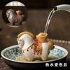 Thermochromic Fortune Horse Teapet, Color Changing Tang Horse Tea Table Decor for Good Luck