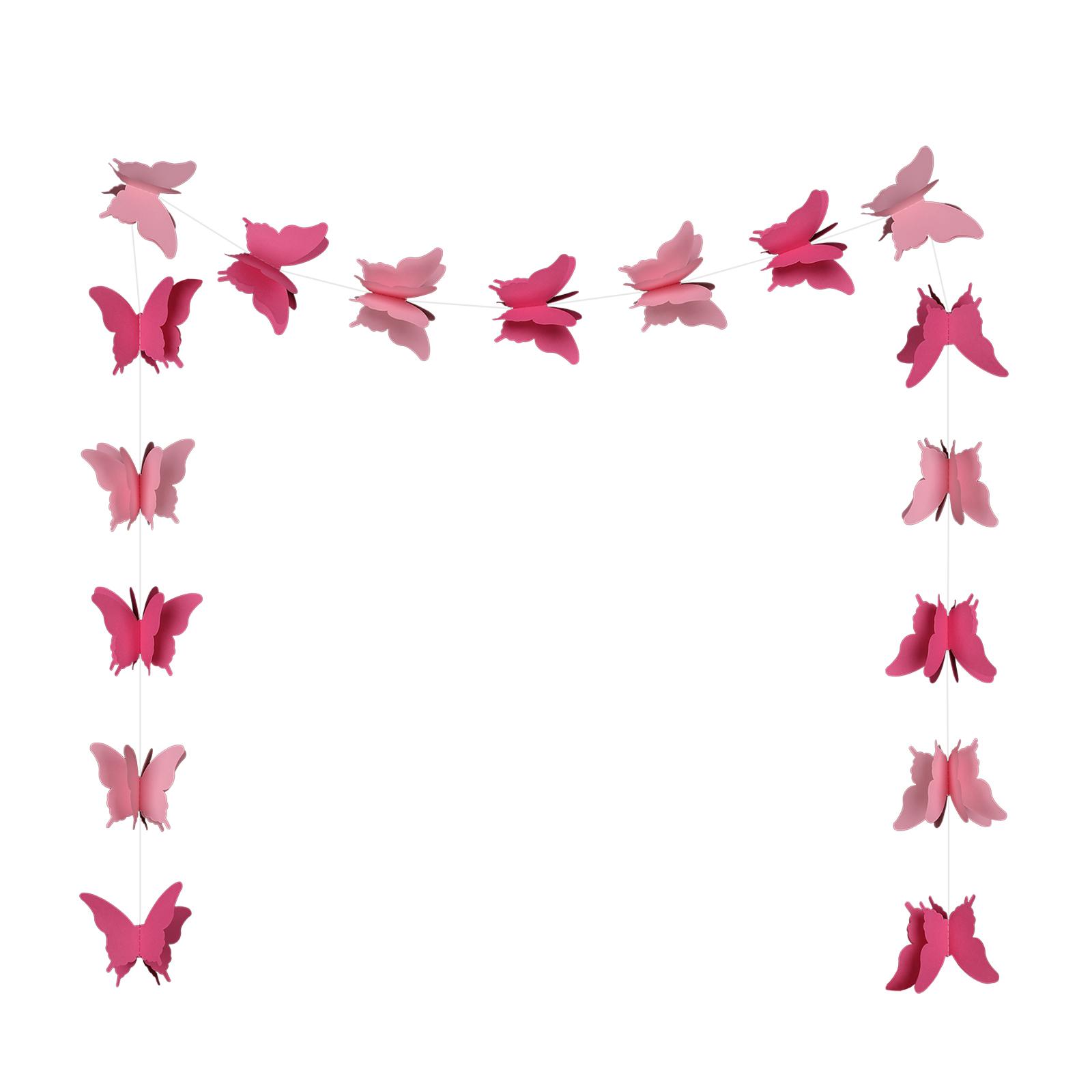 

Романтичная и привлекающая внимание гирлянда из бабочек для украшения свадебной вечеринки, украшения дня рождения