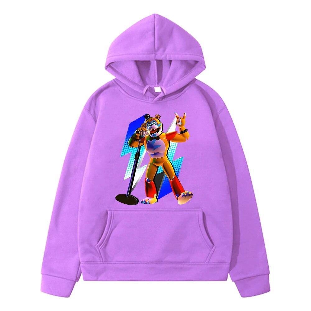 FNAF Anime Hoodie Autumn Boy Clothes Fleece Sweatshirt Y2k Sudadera Casual Pullover Bear Rabbit Kawaii Jacket Kids Clothes Girl