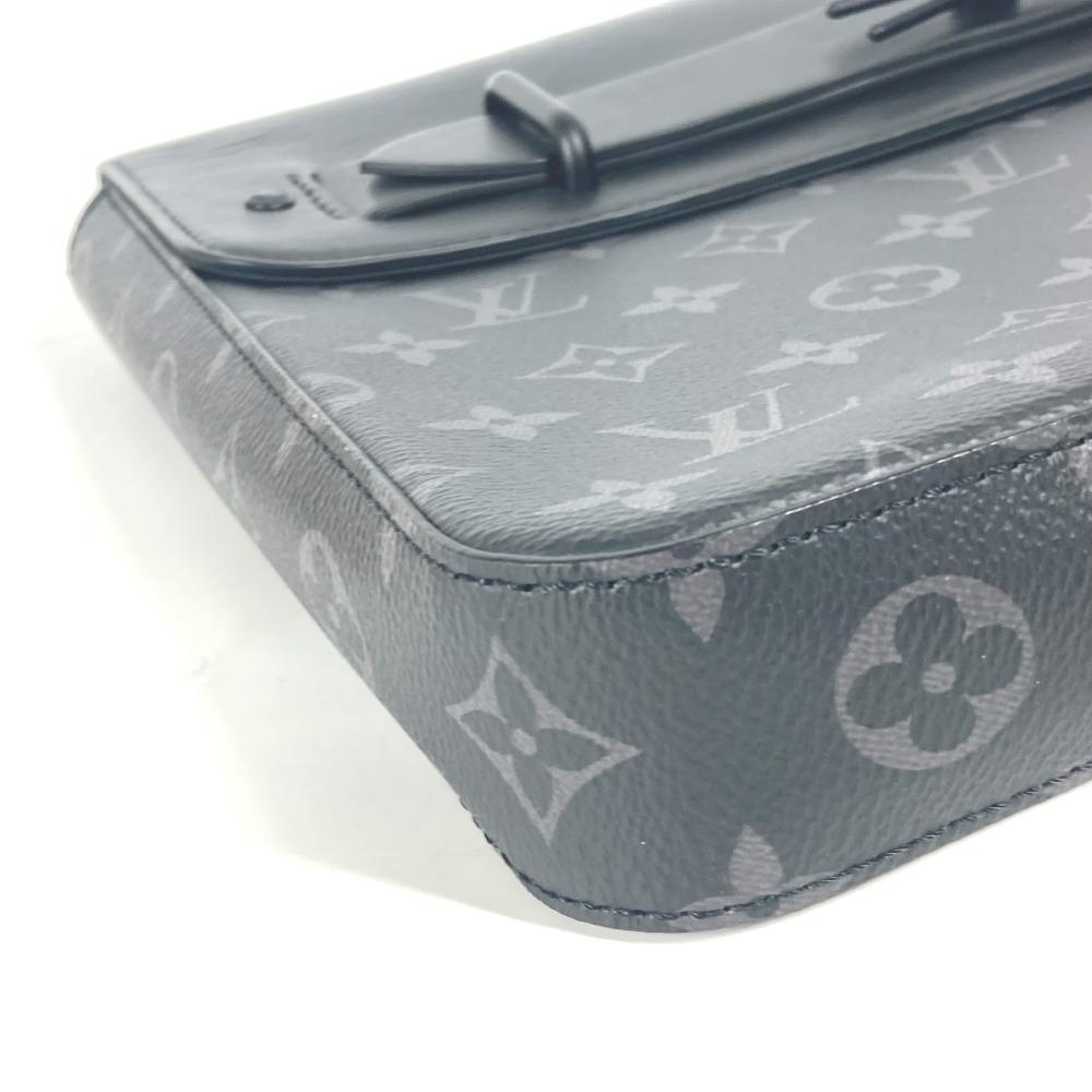 Louis Vuitton M80107 MonogramEclipse Pochette Steamer Bag Pouch Flap Clutch bag