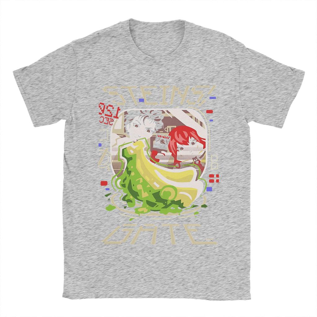 Game Steins Gate T Shirt Summer Mad Scientist Harajuku T Shirts Men Cotton Comfortable Top Tees Short-Sleeved Tshirt