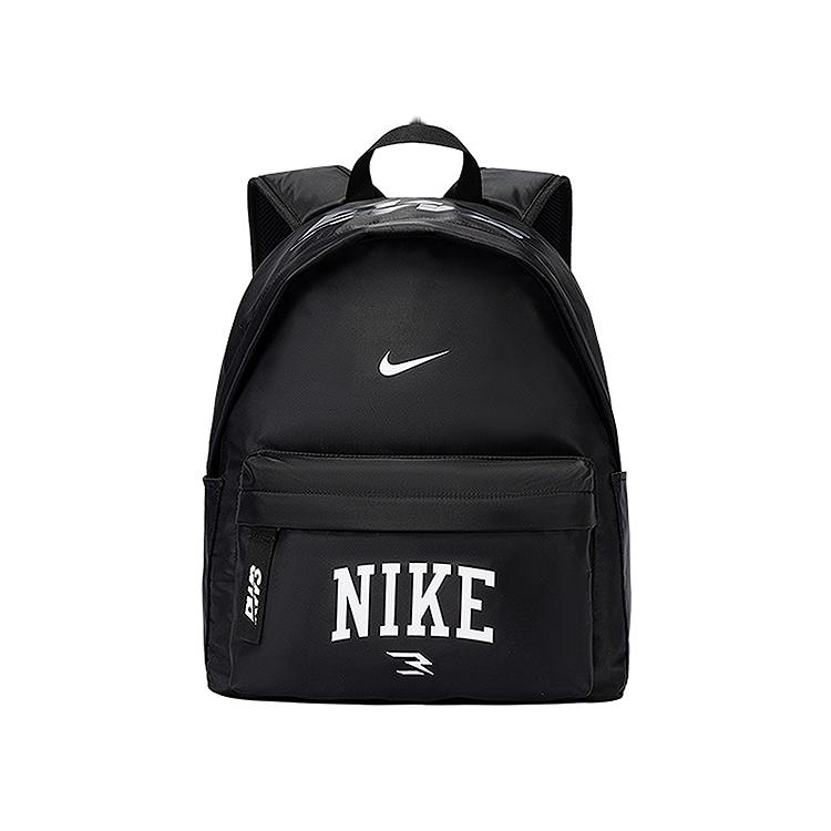 Nike 3Brand 9.6L Casual Sports Versatile Logo Print Polyester Backpack Unisex Backpack Black N32533105GS-001 Jet Black