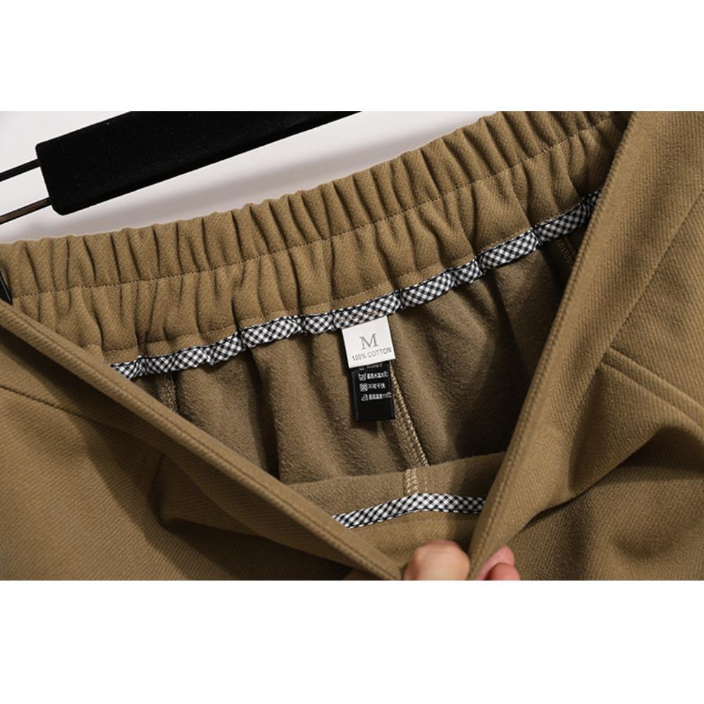 DIMANAF 2025 Plus Size Autumn Winter Women Long Skirts Thicken Elastic Waist Trousers Oversize 5XL