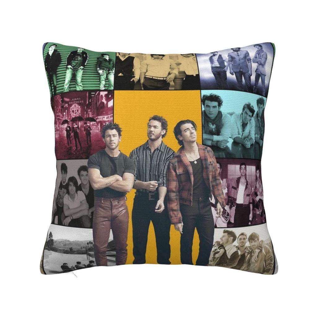 Jonas Brothers Tour Square Pillow Covers Sofa Pop Music Cushion Cover Cool Decorative Pillowcase 45*45