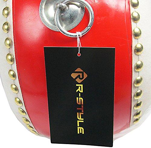 R-STYLE Kids' Percussion and Taiko Practice Set with Authentic Cowhide Leather (Standard Size (24cm Diameter x 14cm Height) with Bamboo Percussion Ins