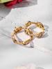 European & American Fashion 18K Gold-Plated Jewelry Set: Ultra-Sparkling Diamond Design with Necklace, Bracelet, and Earrings.