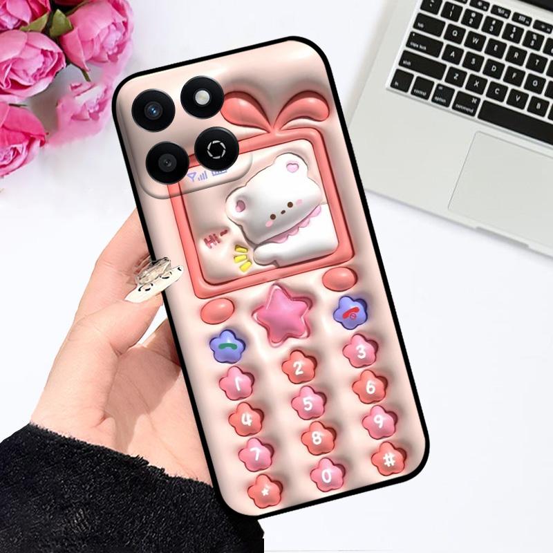 Case For Honor 200 Smart 5G Capa X7c 4G Cute Shockproof Silicone Phone Cover For Huawei Honor Play 60 Plus Bumper Play 9T Coque