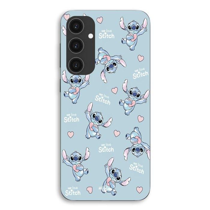 Coque Pour Samsung Galaxy S25 FE Stitch love coeur rose Maniacase