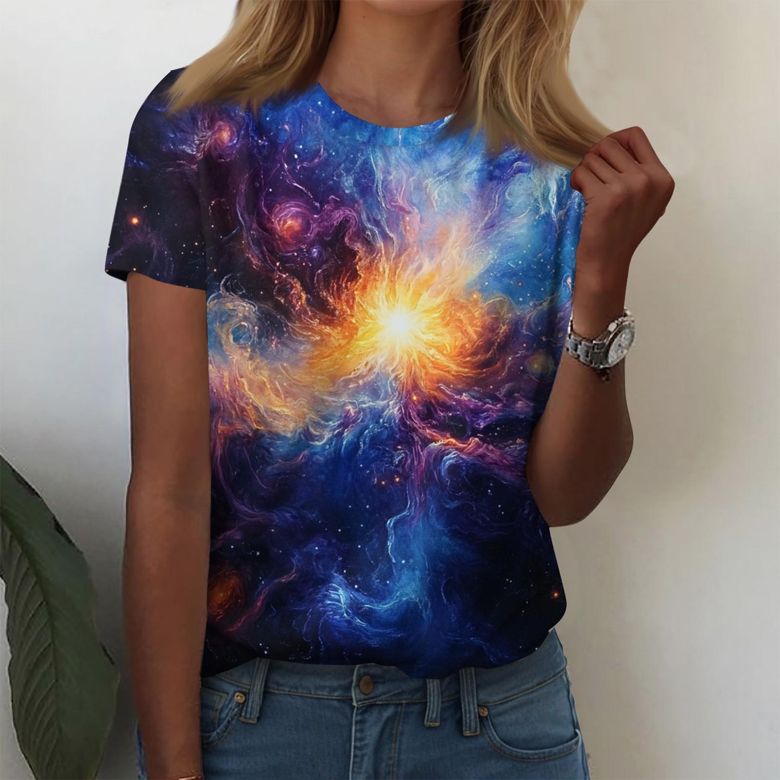 

Жіночі сорочки з короткими рукавами Милі топи Футболки з малюнком Блузки Повсякденні топи великих розмірів Базові топи Пуловери XXXL