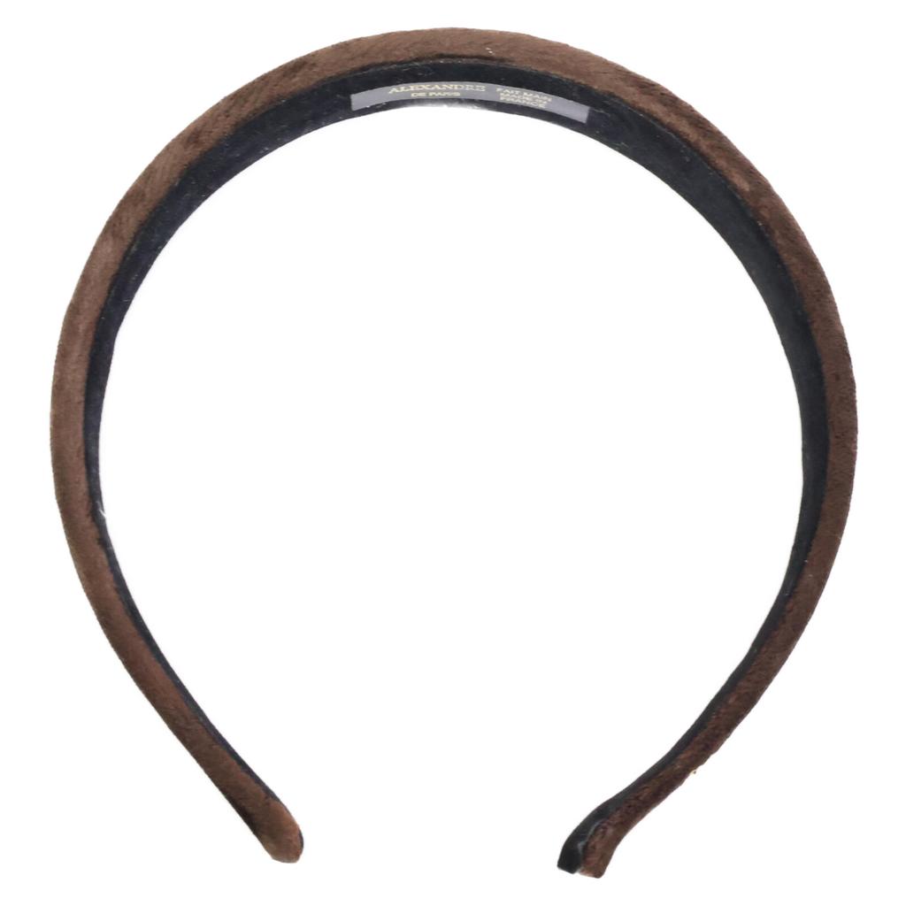 Alexandre de Paris 0002026839-001-1-08 Velours Stirnband Haaraccessoire Dunkelbraun Gebraucht