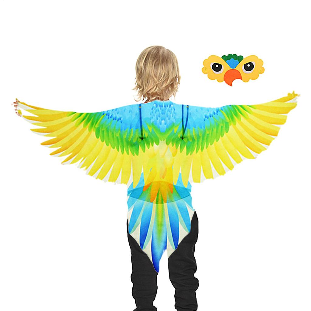 Parrot Wings Costume Role Play Costume Bird-Costume For Kids Boys For Daily Dress Up School Performances Masquerade
