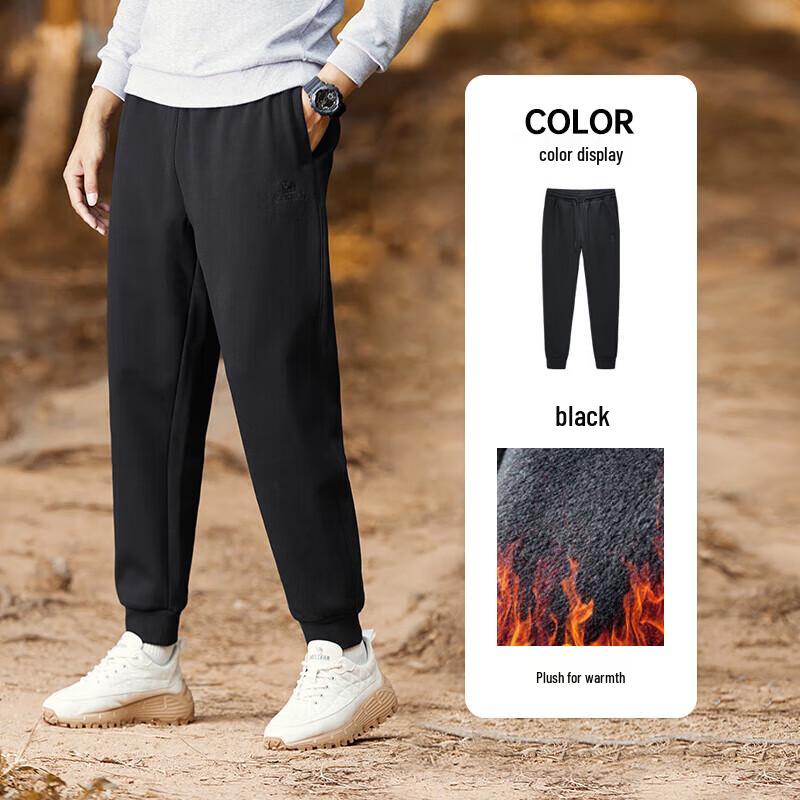 CAMEL Men's Winter Fleece-Lined Cuffed Sweatpants