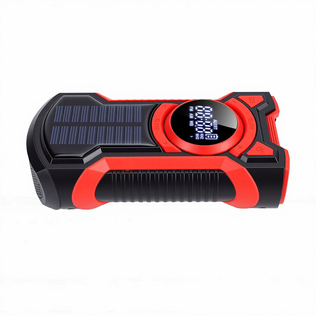 Emergency Weather Radio FM AM WB 5000mAh Battery Solar Hand Crank Radio with Flashlight Bluetooth Speaker for Outdoor