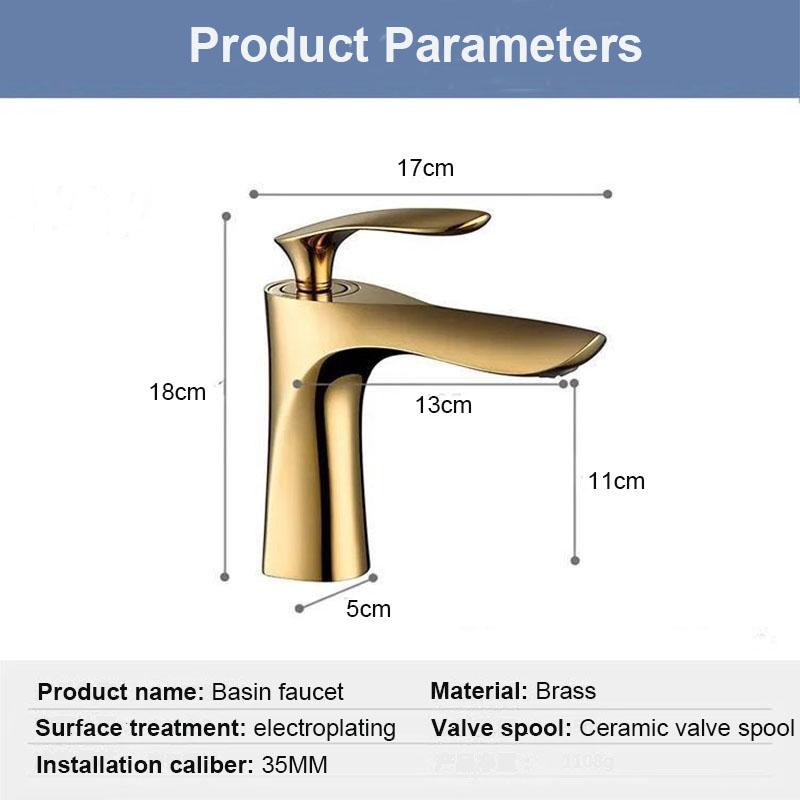 Black/Gold Bathroom Basin Faucet Brass Faucet Mixer Tap Wash Basin Faucet Single Handle Hot and Cold Faucet Deck Mounted
