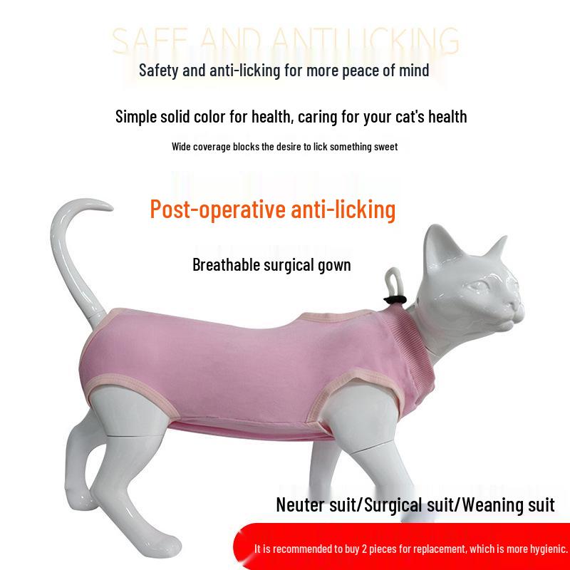 Unisex Pet Recovery Suit: Anti-Lick, Breathable Four-Legged Outfit for Post-Surgery, Weaning, and Hair Loss Protection.