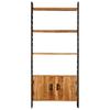 vidaXL Bücherregal 4 Ebenen 80x30x180 cm Raues Mangoholz