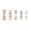 European & American Almond Shape Christmas Wearable Nails - 30 Detachable False Nails