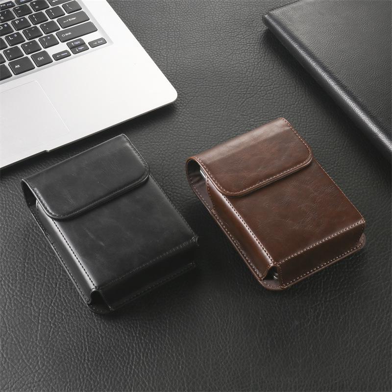 Leather Waist Bag for Samsung Fold8 & Huawei Pura X Max - Crazy Horse Folding Phone Case