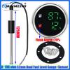 MAIMEIMI Dual Fuel Level Gauge with Flash Alarm Green LED Digital 52MM Oil Tank Meter 0-190ohm Fuel Level Sensor 100-550MM Boat