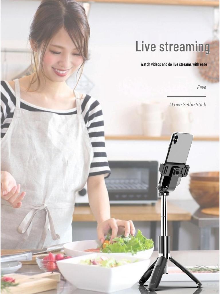 Přenosný Bluetooth Selfie Stick Stativ s Anti-Shake a Výsuvným Držákem Telefonu pro Venkovní Fotografování