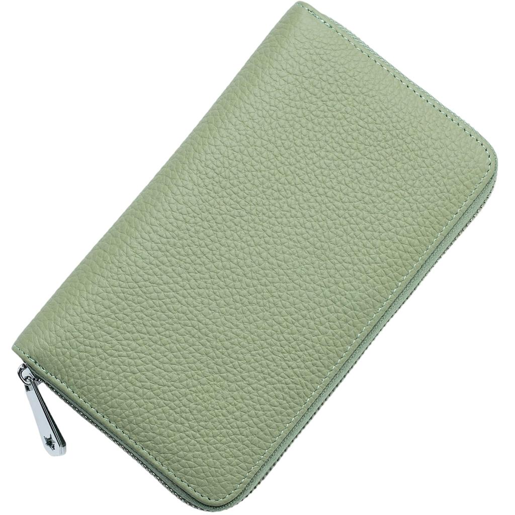 RenLianyi Genuine Leather Passbook Case, Anti-Magnetic, Large Capacity, 8 Passbook Pockets, Stylish Leather, Women's, Anti-Skimming, RFID, Passport,