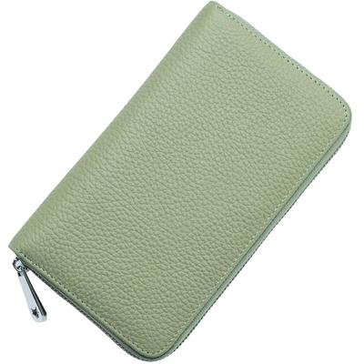 RenLianyi Genuine Leather Passbook Case, Anti-Magnetic, Large Capacity, 8 Passbook Pockets, Stylish Leather, Women's, Anti-Skimming, RFID, Passport,
