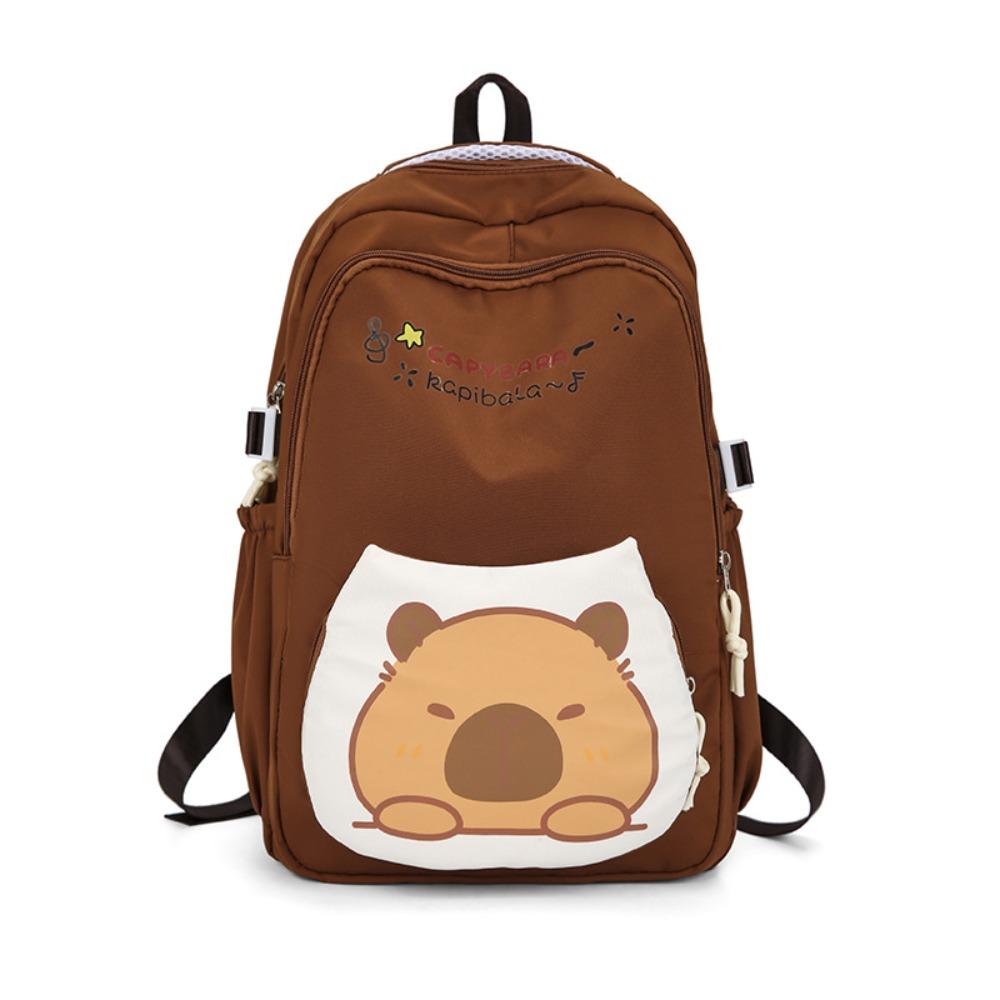 Large Capacity School Bags Cartoon Shoulder Bags New Capybara Backpack