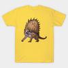 Herrsvart Tryckt T-shirt Dimetrodon Limbatus Ingen Skärning Transferpapper Tryck Bomulls-T-shirt