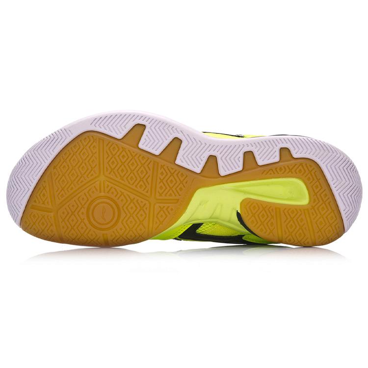 New LiNing Cushioning, Slip Resistant, And Abrasion Resistant Low Top Badminton Shoes Unisex Yellow Black AYTN003-3