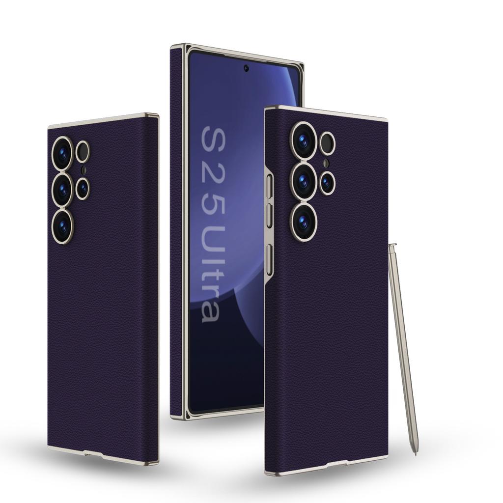 Vhodné pro pouzdro na mobilní telefon Samsung S25U S25u Kůže Senzorická kůže Plný okraj Zakřivený skořepina Proti pádu Tenké