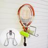 Väggmonterad tennisdisplayställ Kolstål Utrymmesbesparare Bollställshållare Rymmer 6 Bollar Och 4 Racketer Väggmonterad Garage
