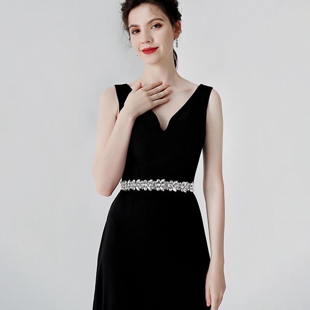Elegant Rhinestone Bridal Waistband - Fashionable Wedding and Dancewear Accessory for Women