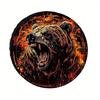 Fierce Roaring Bear Flame Tire Cover Universal Fit Durable Polyester RV SUV Accessory