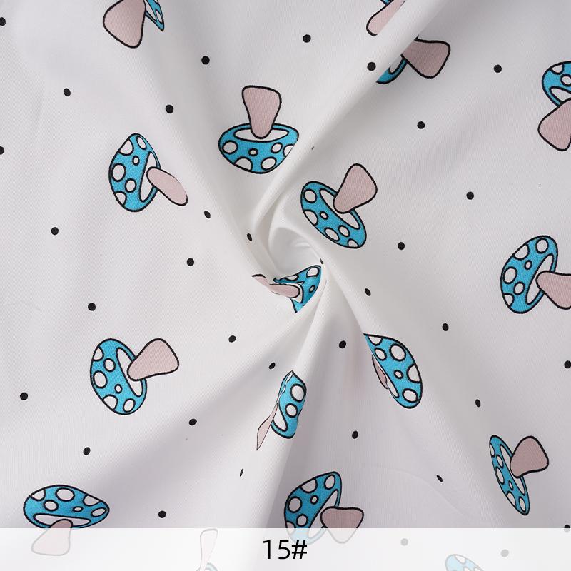 Pure Cotton Cartoon Printed Fabric for Summer Dress Bedding Children's Pajamas Handmade DIY Sewing Fabrics 0.5m/1m/2m