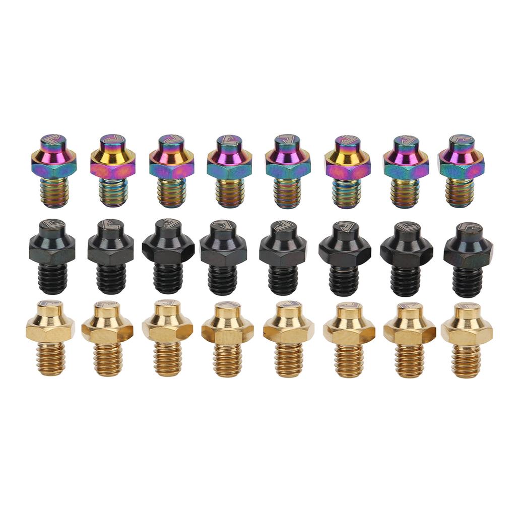 RISK 8Pcs Mountain Bike Pedal Bolts Titanium Alloy Anti Slip Bicycle