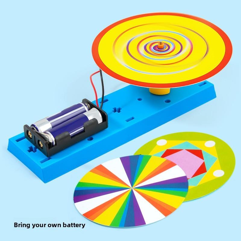 Expérience Scientifique Bricolage Roue Chromatique de Newton Persistance Visuelle Kit Scientifique Pour l'Éducation et les Enfants